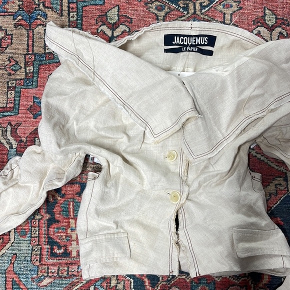 NWT JACQUEMUS La Veste Camargue in Light Beige size 6 - Picture 6 of 8